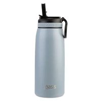 Oasis Sports Double Wall Insulated Water Bottle with Sipper - 780ml Hazy Blue