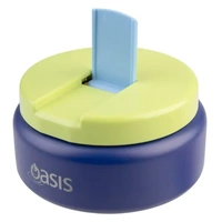 Oasis Double Wall Insulated Quick Release Lid Food Flask - 230ml Peacock Blue