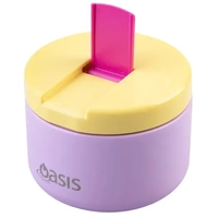 Oasis Double Wall Insulated Quick Release Lid Food Flask - 300ml Bubblegum Pink