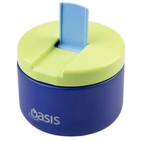 Oasis Double Wall Insulated Quick Release Lid Food Flask - 300ml Peacock Blue
