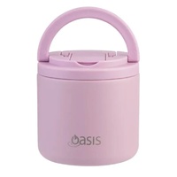 Oasis Double Wall Insulated Quick Release Lid & Spork Food Flask - 500ml Blush