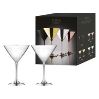 Tempa Aurora - Silver Martini Glass 2 Pack