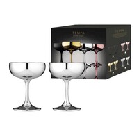 Tempa Aurora - Silver Coupe Glass 2 Pack
