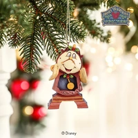 Jim Shore Disney Traditions - Beauty & the Beast - Cogsworth Hanging Ornament