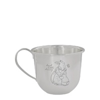 Beatrix Potter New Baby - Silver Plated Baby Mug with Laser Peter Rabbit