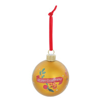 Beatrix Potter Peter Rabbit Christmas - Peter & Benjamin Bunny Gold Festive Bauble