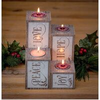 Advent Tea Lights Set - Love Hope Peace Joy