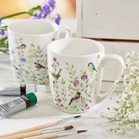 Queens By Churchill Aquarelle Birds - Royale Mug Bird Watch Pink