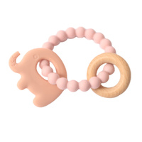 Baby Elephant Silicone Teether Pink By Splosh