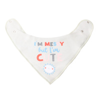 Baby Bandana Bib I'm messy but I'm cute By Splosh