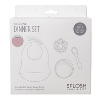 Baby Silicone Dinner Set Pink By Splosh