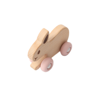 Baby Bunny Beechwood & Silicone Toy Pink By Splosh
