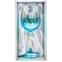 Holographic Wine Glass - 40th