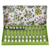 Portmeirion Botanic Garden - Teaspoons & Pastry Forks - Mixed Motifs 15.5cm (Set of 12)