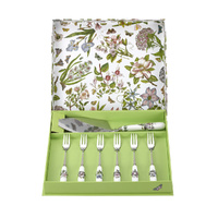 Portmeirion Botanic Garden - Cake Slice & Pastry Forks (Set of 7)