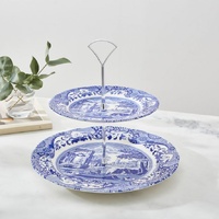 Spode Blue Italian - 2-Tier Cake Stand