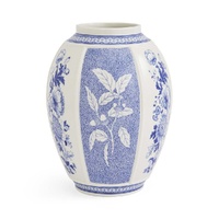 Spode Blue Italian Archive - British Flowers Vase - 25cm