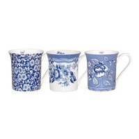Queens By Churchill Blue Story - Royale Mugs Set of 6