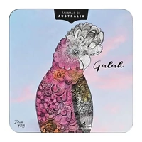 Banksia Red Macadamia Butter Finger Biscuit Tin - Animals of Australia Galah