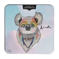 Banksia Red Lemon Myrtle Butter Finger Biscuit Tin - Animals of Australia Koala