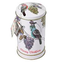 Banksia Red Chocolate Coated Almonds Tin - Christmas Musical Wind Up