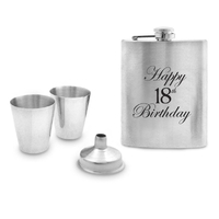 18th Birthday Hip Flask in Gift Box