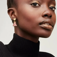 Couture Kingdom - Care Bears - Love-a-Lot Bear Drop Earrings Gold