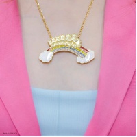 Couture Kingdom - Care Bears - Statement Rainbow Necklace Gold