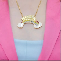 Couture Kingdom - Care Bears - Statement Rainbow Necklace Gold
