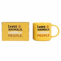 Splosh Cheeky Mug - Loves Animals Tolerates People