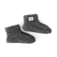 Demdaco Giving Slipper Booties - Charcoal