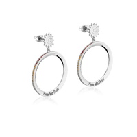 Disney Couture Kingdom - The Lion King - Hear Me Roar Hoop Earrings White Gold