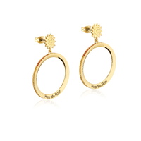 Disney Couture Kingdom - The Lion King - Hear Me Roar Hoop Earrings Yellow Gold