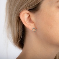 Disney Couture Kingdom - Winnie the Pooh - Outline Stud Earrings White Gold