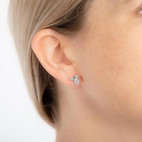 Disney Couture Kingdom - Winnie the Pooh - Piglet Stud Earrings White Gold