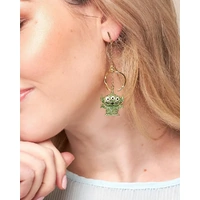 Disney Couture Kingdom - Toy Story - Alien Crystal Claw Drop Earrings Yellow Gold