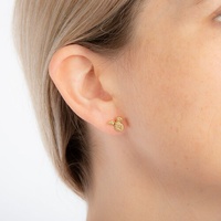 Disney Couture Kingdom - Winnie the Pooh - Piglet Stud Earrings Yellow Gold