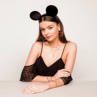 Disney Couture Kingdom - Mickey Mouse - Outline Hoop Earrings Yellow Gold
