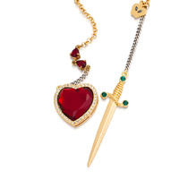 Disney Couture Kingdom - Snow White and the Seven Dwarfs - Heart and Dagger Necklace Yellow Gold