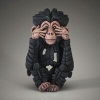 Edge Sculpture - Baby Chimp See No Evil Figure