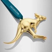 Waterford Golden Christmas Kangaroo Hanging Ornament