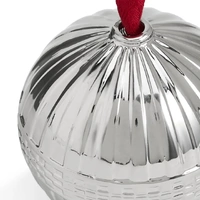 Wedgwood Festive Fluted Silver Coated Hanging Ornament