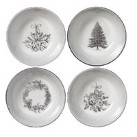 Wedgwood Winter White Set of 4 Christmas Nibble Bowls 11cm
