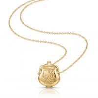 Couture Kingdom - Sanrio - Hello Kitty Kiss Lock Purse Necklace Yellow Gold