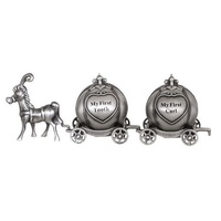 Russell Collection - Pewter Finish Mini Pumpkin First Tooth & Curl Carraige