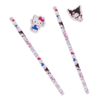 Hello Kitty and Friends Sweets - Hello Kitty & Kuromi Pencil & Eraser Topper (Set of 2)