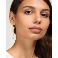 Couture Kingdom - Sanrio - Precious Metal Hello Kitty Outline Stud Earrings Gold