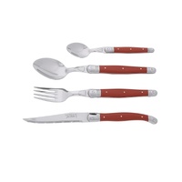 Jean Dubost Laguiole Maison - 24 Piece Cutlery Set Brick Red