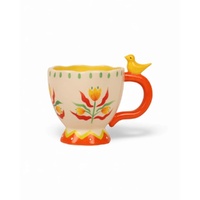 La La Land Beyond Retro Folk - Stoneware Hand Painted Mug
