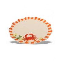 La La Land Beyond Seaview - Stoneware Crab Dinner Plate
